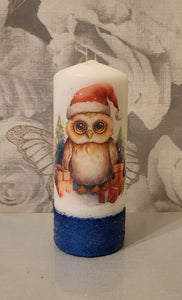Owl Christmas Candle