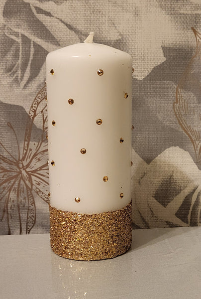 Glitter & Rhinestone Candle