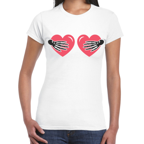 Skeleton Hands Heart T-Shirt