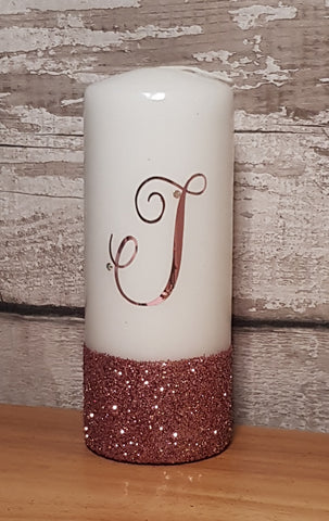 Personalised Glitter Candles