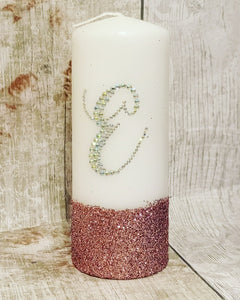 Glitter & Rhinestone Candle