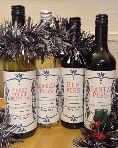 Christmas Wine Bottle Labels
