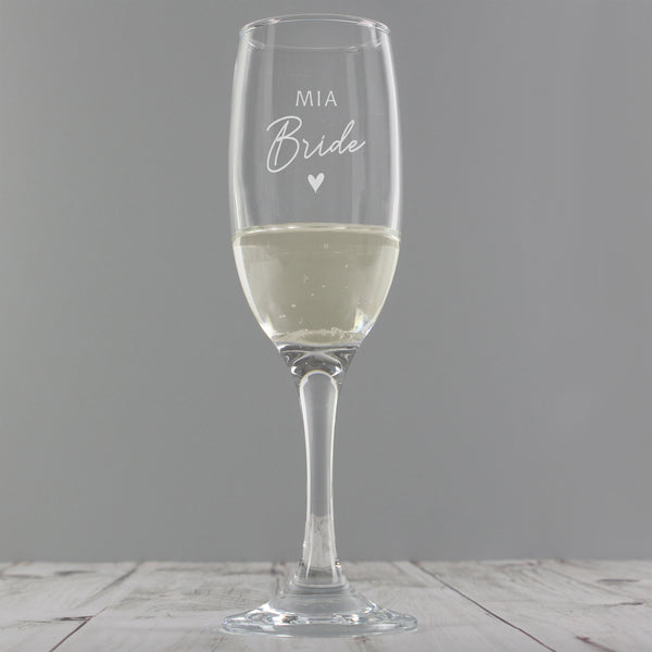 Personalised Role Flute Glass